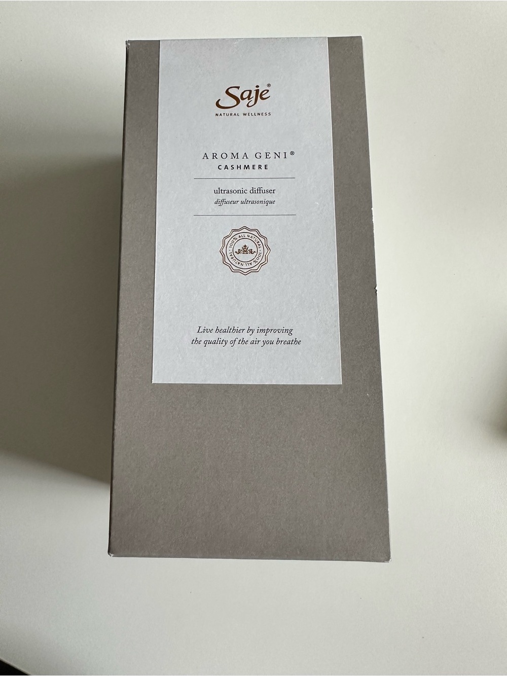 Saje Aroma Geni Cashmere Ultrasonic Diffuser + Peppermint Oil + Diffuser Blend